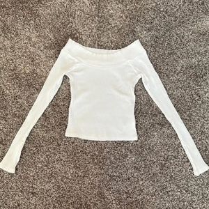 Silence + Noise White Ribbed Top